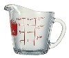 [ 55175R MEASURING CUP, GLASS, 8 OZ ]