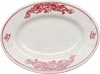 [ FI-960 OVAL PLATTER, RED DRAGON, 9-1/2" ]