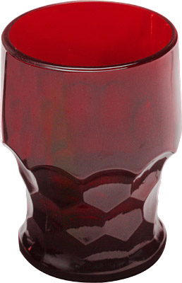 [ BEVERAGE GLASS, RUBY, 3