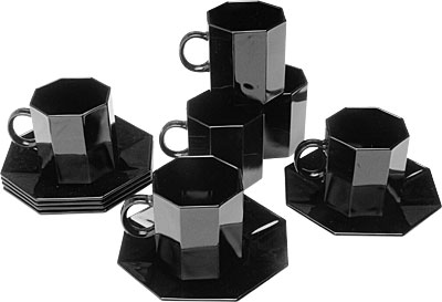 [ 7967668 BLACK AD CUP/SAUCER SE ]