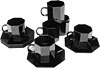 [ 7967668 BLACK AD CUP/SAUCER SET, GLASS, ]