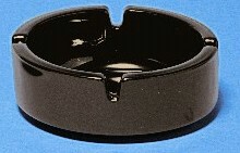 [ 6900187 BLACK ASHTRAY, GLASS,  ]