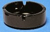 [ 6900187 BLACK ASHTRAY, GLASS, 4-1/4" ]