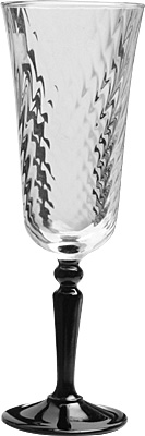 [ 6900096 BLACK CHAMPAGNE GLASS, ]