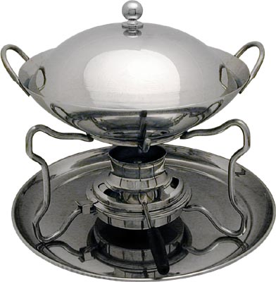 [ FONDUE POT SET, S/S,   8