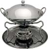 [ FONDUE POT SET, S/S,   8" D ]