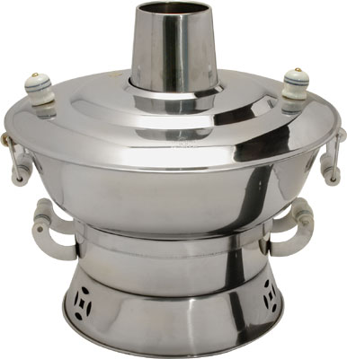 FONDUE POT, CHARCOAL, SHT CHUTE, S/S TTHF019