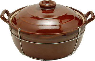 [ FIRE POT, CERAMIC, BROWN, 7.25 ]