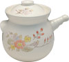 [ SOUP POT, CERAMIC, 1-HANDLE, NO.073, 6"D ]