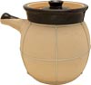 [ SOUP POT, CERAMIC, 1-HANDLE, WIRE, 9"D ]