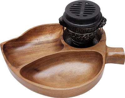 PUPU PLATTER SET, BLACK, 2 COMP, LEAF TTHP005