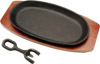 [ SIZZLING PLATTER SET,CAST IRON, 9"X5.25" ]