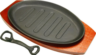 [ SIZZLING PLATTER SET,CAST IRON ]