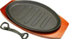 [ SIZZLING PLATTER SET,CAST IRON,11.25"X7" ]