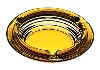 [ ASH TRAY,GLASS,4",GOLD,SOLD BY DZ ]