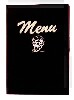 [ MENU COVER,  8-1/4"X12", BLACK ]