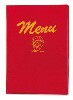 [ MENU COVER,  8-1/4"X12", RED ]