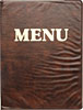 [ MENU COVER, 8-2/3"X11-1/2", BROWN ]