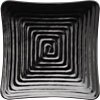 [ PLATE, MEL., TEXTURED, SQ, BLK,  6" ]