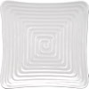 [ PLATE, MEL., TEXTURED, SQ, WHT,  6" ]