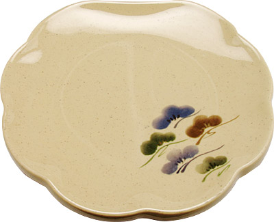 [ PLATE, MEL., FLOWER SHAPE, 8