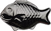 [ PLATE, MEL., BLACK FISH, 16" ]