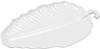 [ PLATTER, MEL., LEAF, 19"X11", WHITE ]