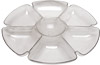 [ TRAY, MEL., FLOWER SHAPE, 16.5", CLEAR ]