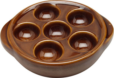 [ PLATE, SNAIL, CERAMIC, 6-HOLE  ]