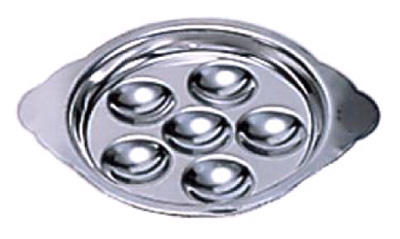 [ PLATE, SNAIL, S/S, 6-HOLE - TT ]