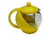 [ TEA POT,GLASS & PLASTIC, 32 OZ. YELLOW ]