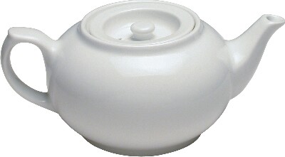 [ TEA POT,PORCELAIN,IMPORT,WHITE ]