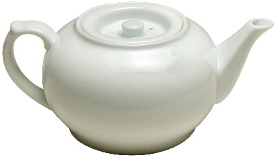 [ TEA POT,PORCELAIN,IMPORT,WHITE ]