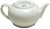 [ TEA POT,PORCELAIN,IMPORT,WHITE,38 OZ ]