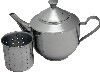 [ TEA POT,S/S, WITH STRAINER, 32 OZ. ]