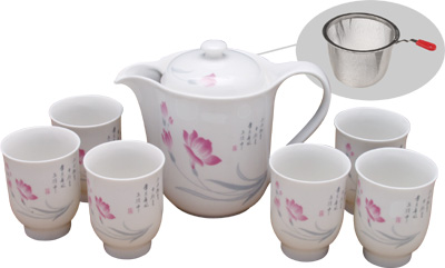[ TEAPOT & CUP SET,PORCELAIN,LOT ]