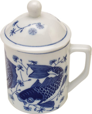 [ CUP W/O FILTER,PORCELAIN,FISH  ]