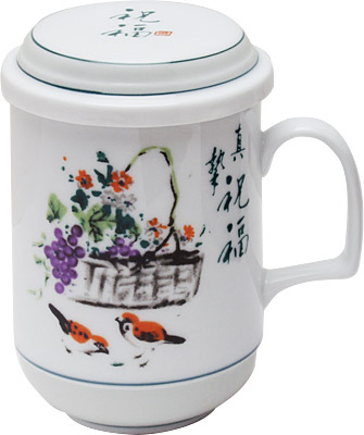 [ CUP W FILTER,PORCELAIN,  BASKE ]