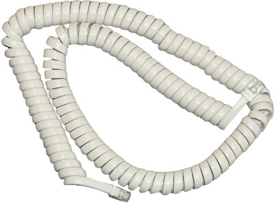 TELEPHONE HANDSET CORD, COILED,  7 FT. HET029