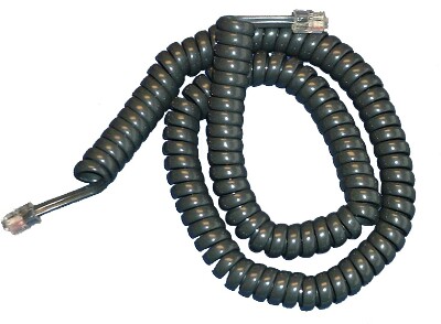 TELEPHONE HANDSET CORD, COILED, 25 FT. HET030