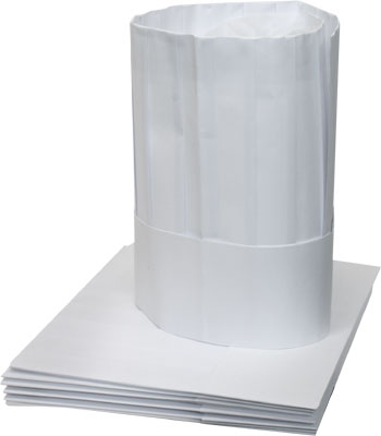 CHEF HAT, PAPER, 10 PCS/ BAG SHA019