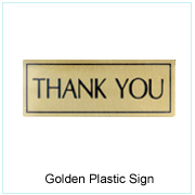 Golden Plastic Sign