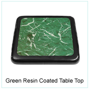 Green Resin Coated Table Top