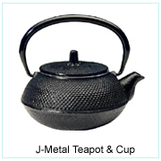 Japanese Metal Teapot & Cup 