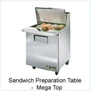 Sandwich Preparation Table-Mega Top