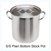 S/S Plain Bottom Stock Pot