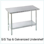 S/S Top & Galvanized Undershelf