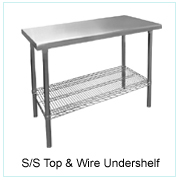 S/S Top & Wire Undershelf