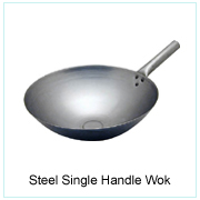 Steel Single Handle Wok