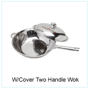 W/Cover Two Handle Wok